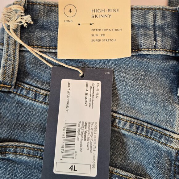 UNIVERSAL THREADS Women's High Rise Skinny Jeans Sz: 4 Light Wash - Picture 5 of 6